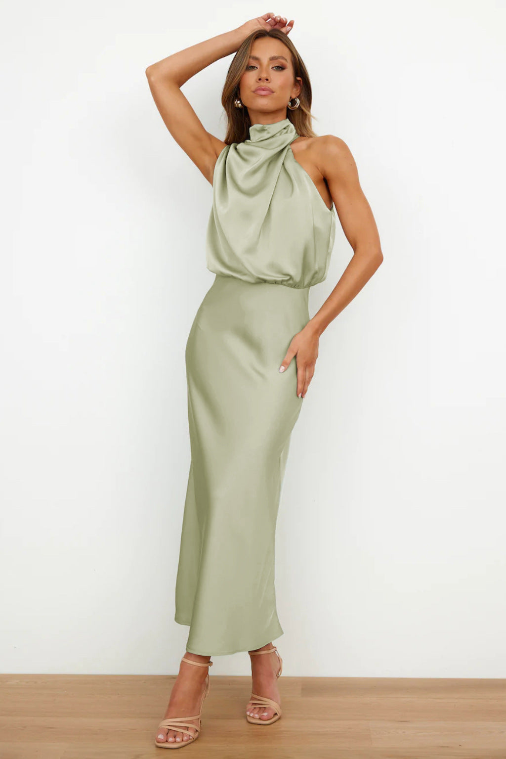 Robe Midi à Col Halter