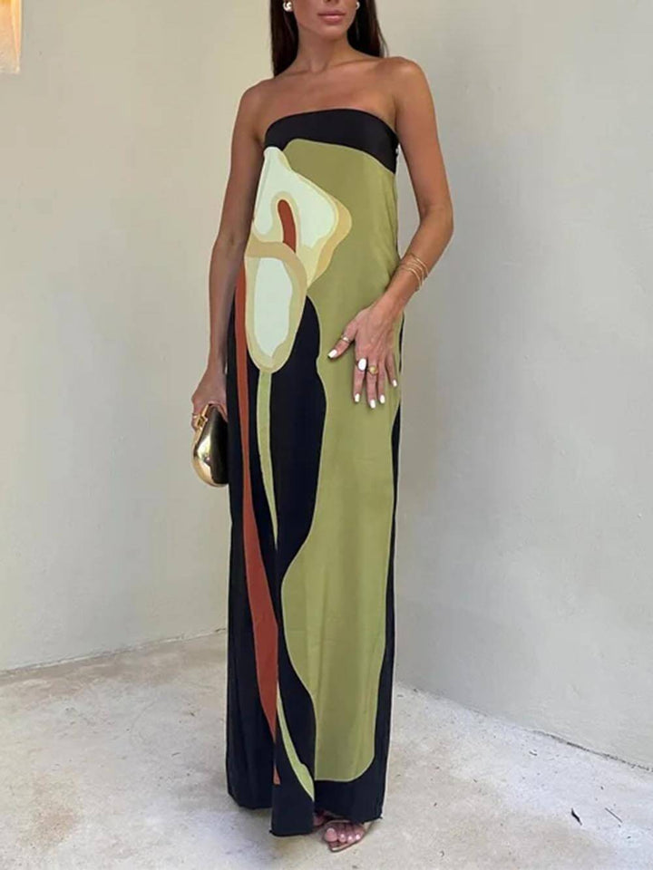 Elegantes Kleid mit abstraktem Muster