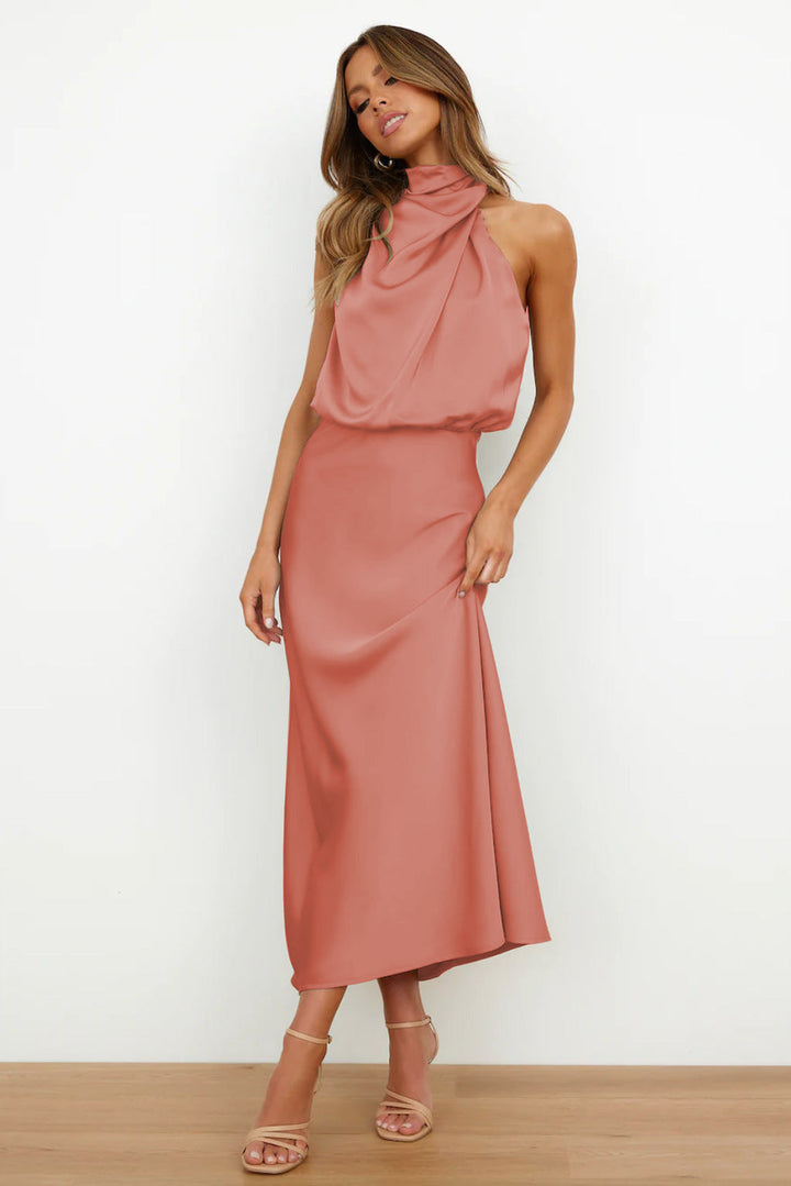 Robe Midi à Col Halter