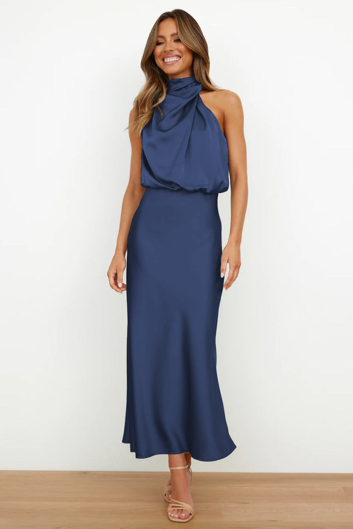 Robe Midi à Col Halter