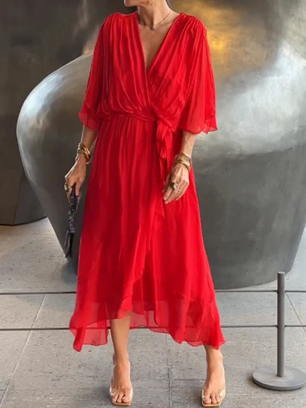Wickelkleid in mittlerer Länge