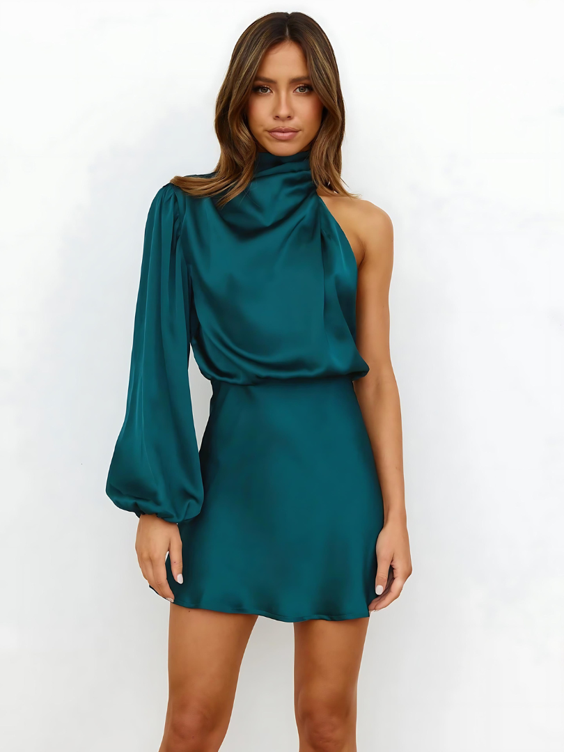 Asymmetrisches Kleid mit freier Schulter