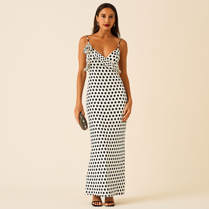Robe Longue à Pois