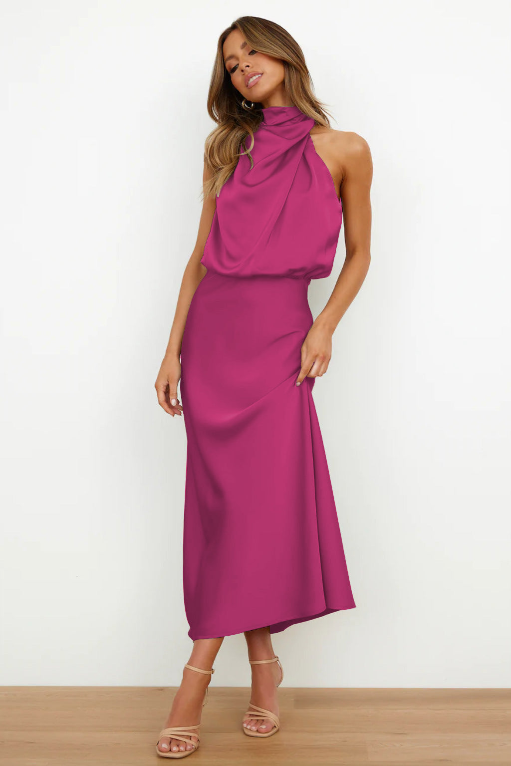 Robe Midi à Col Halter