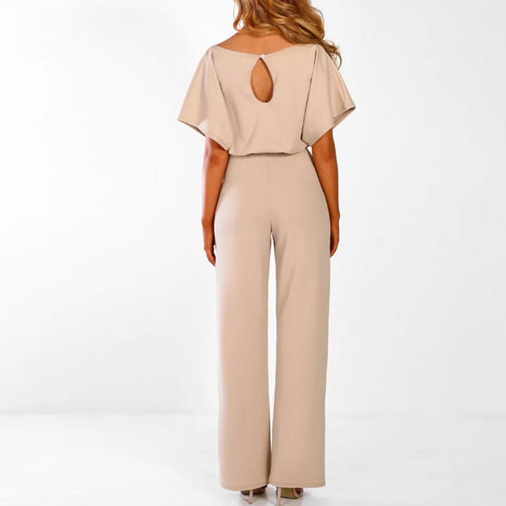 Figurbetonter Damen-Jumpsuit mit Schnürung an der Taille