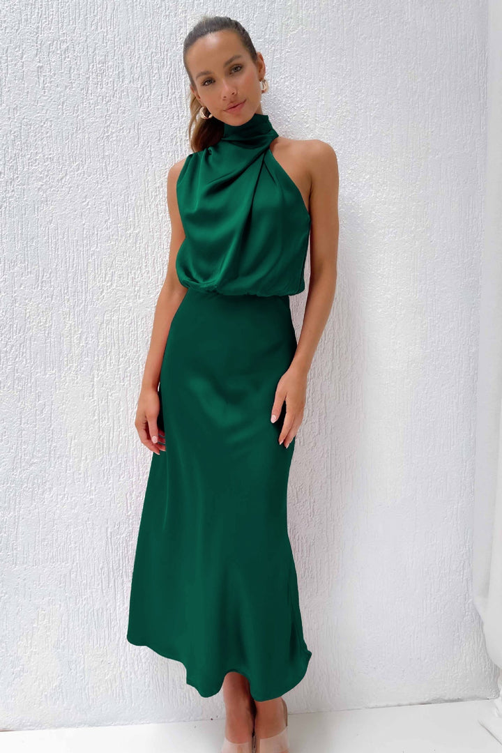 Robe Midi à Col Halter