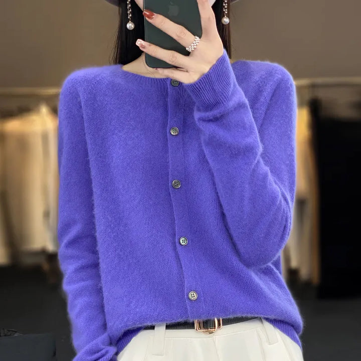 Cardigan Boutonné Plusieurs Couleurs