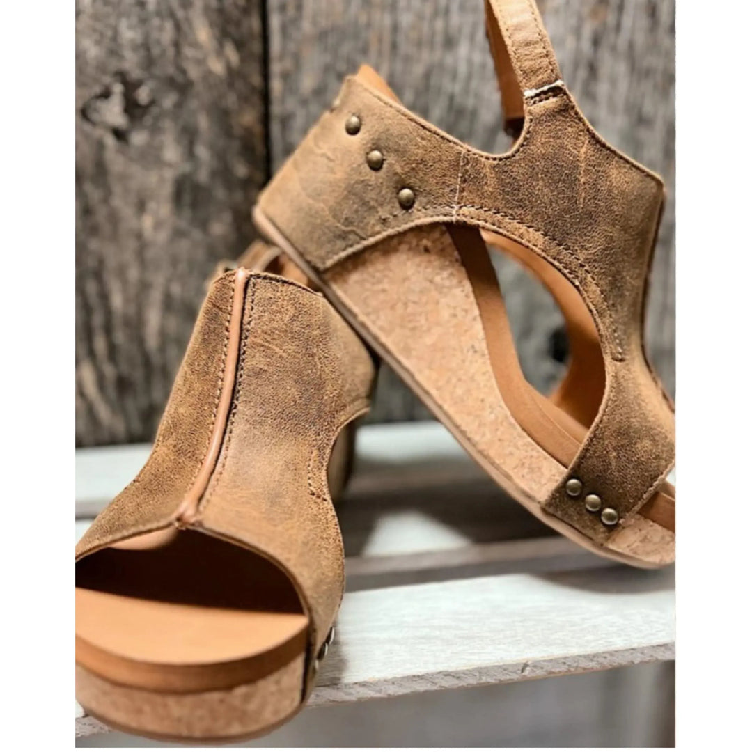Keilsandalen mit Korksohle