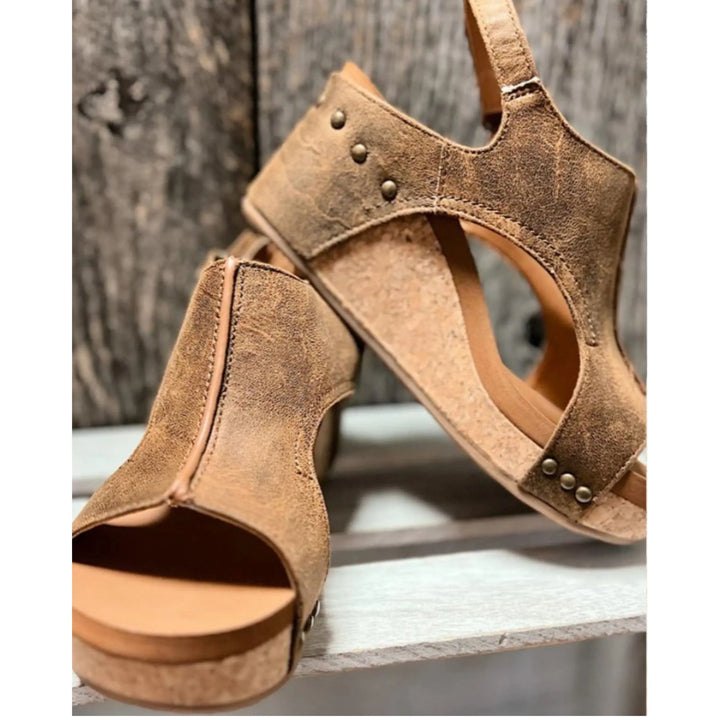Keilsandalen mit Korksohle