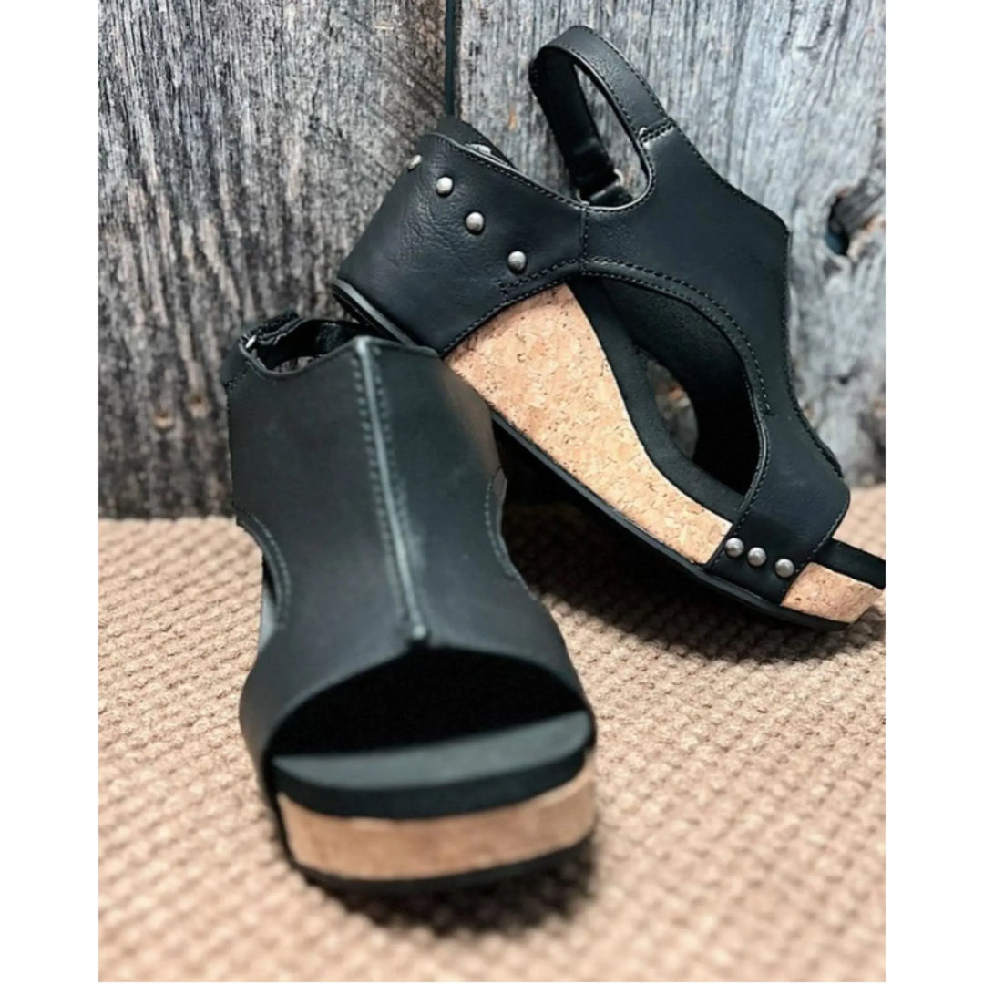 Keilsandalen mit Korksohle