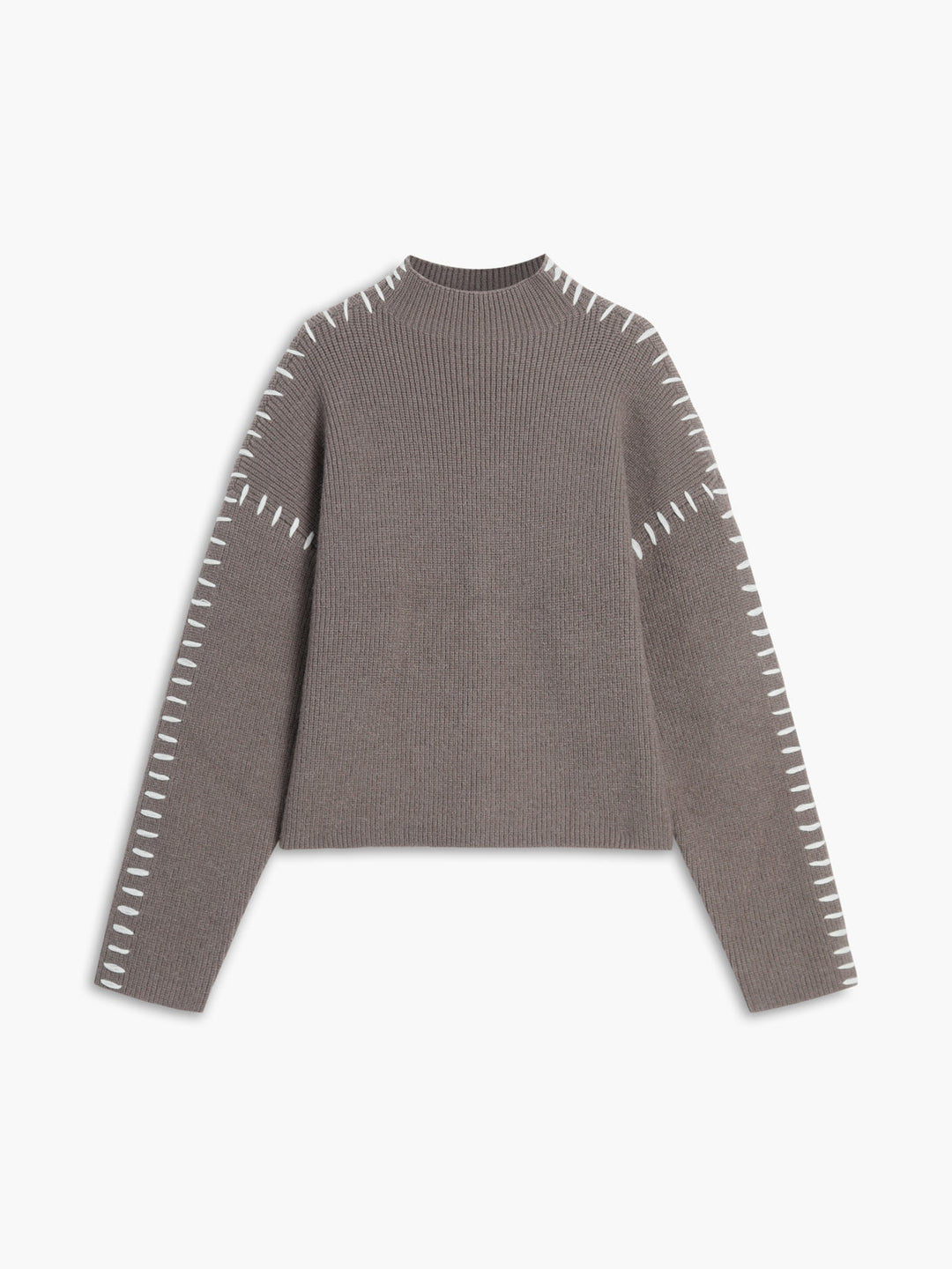 Oversize-Pullover mit Stehkragen
