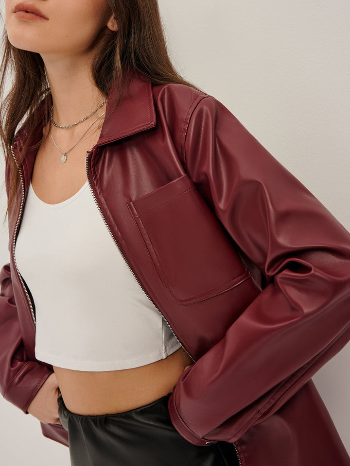 Jacke mit Reißverschluss und schmeichelndem Schnitt