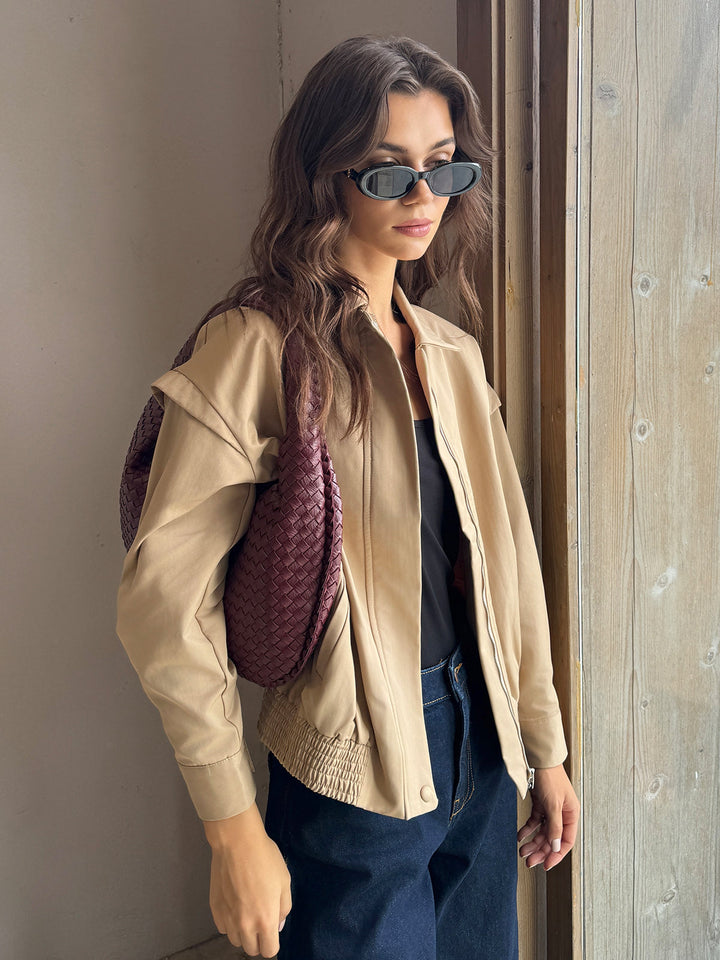 Lässige Jacke mit Reißverschluss