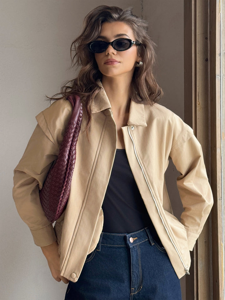 Lässige Jacke mit Reißverschluss
