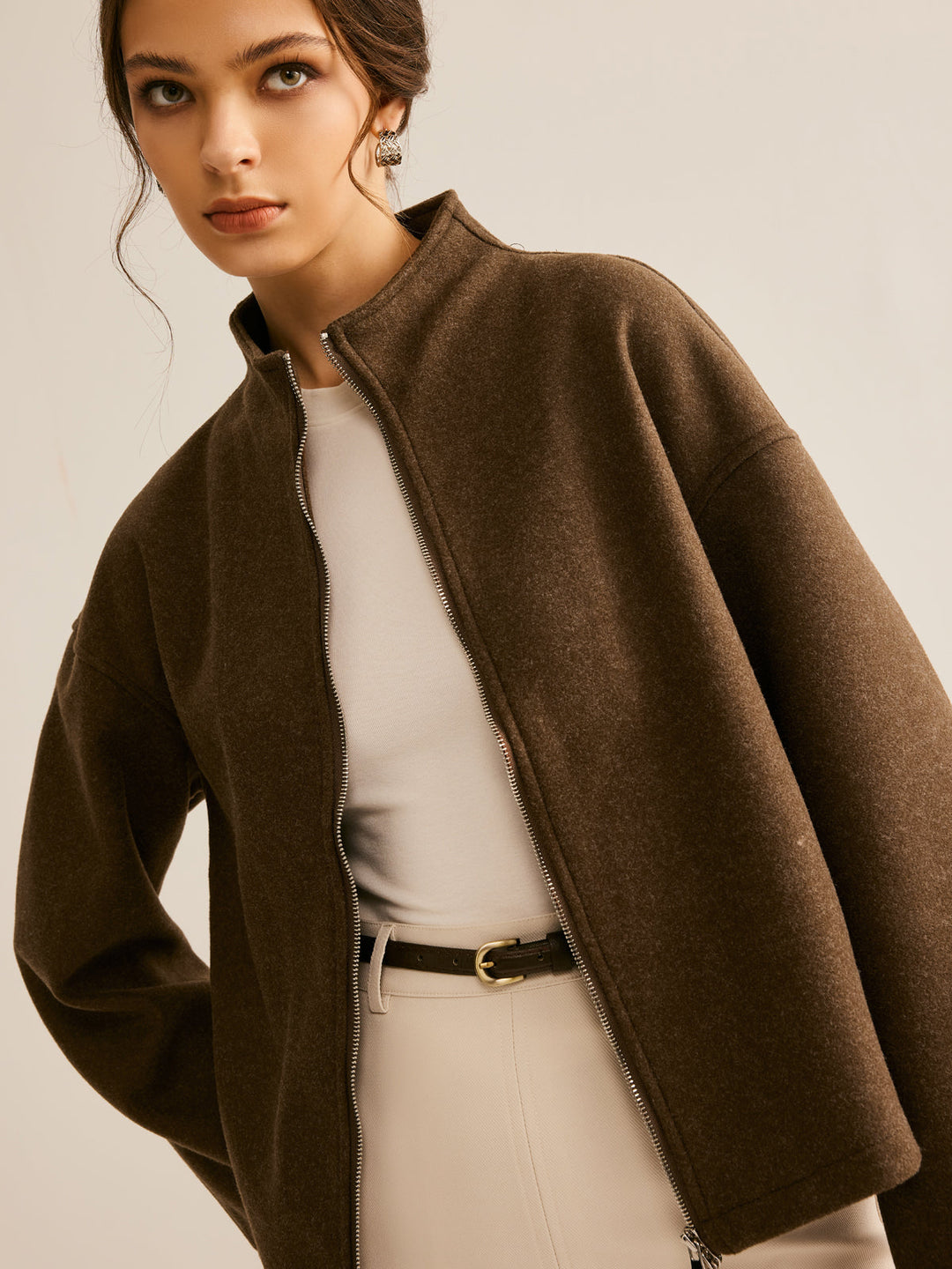 Veste Courte Col Montant