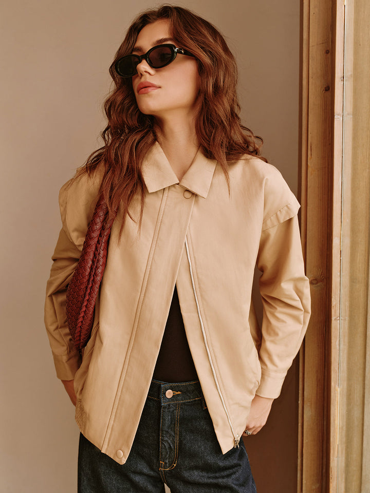 Lässige Jacke mit Reißverschluss