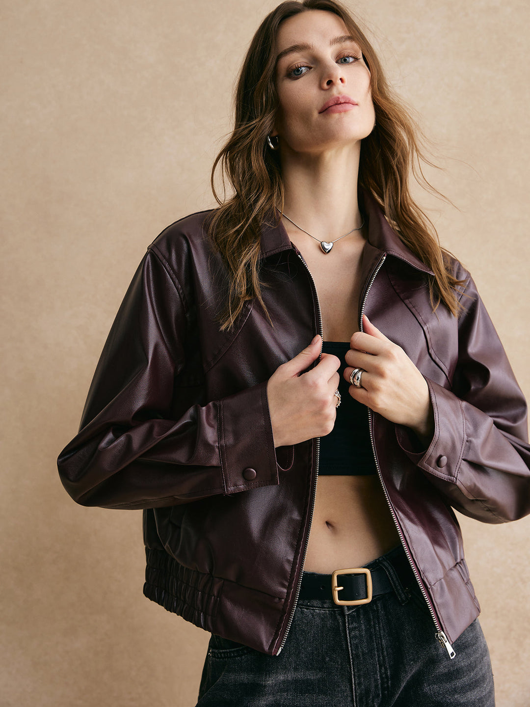 Veste Violet Élégante