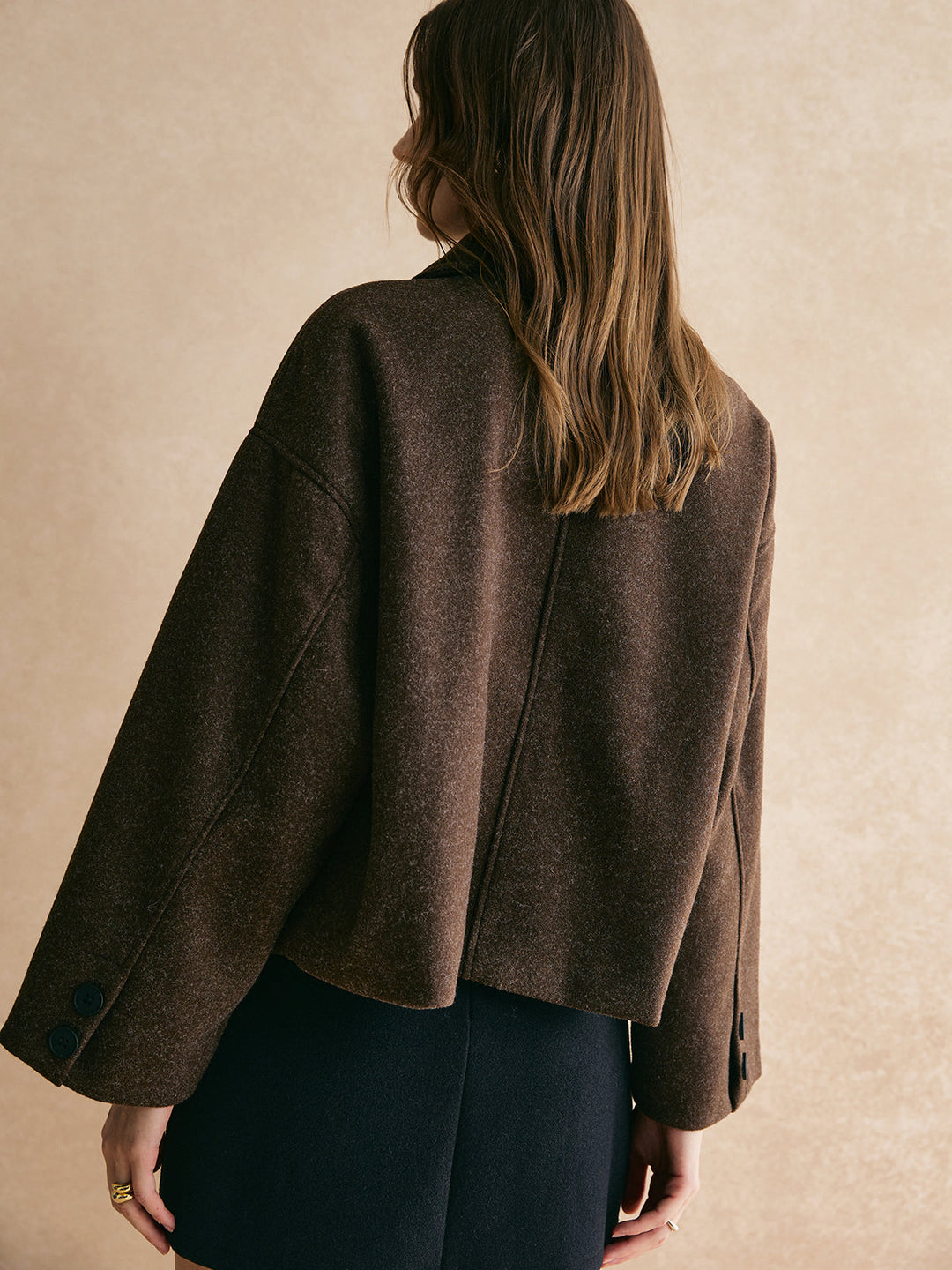 Braune Cape-Jacke