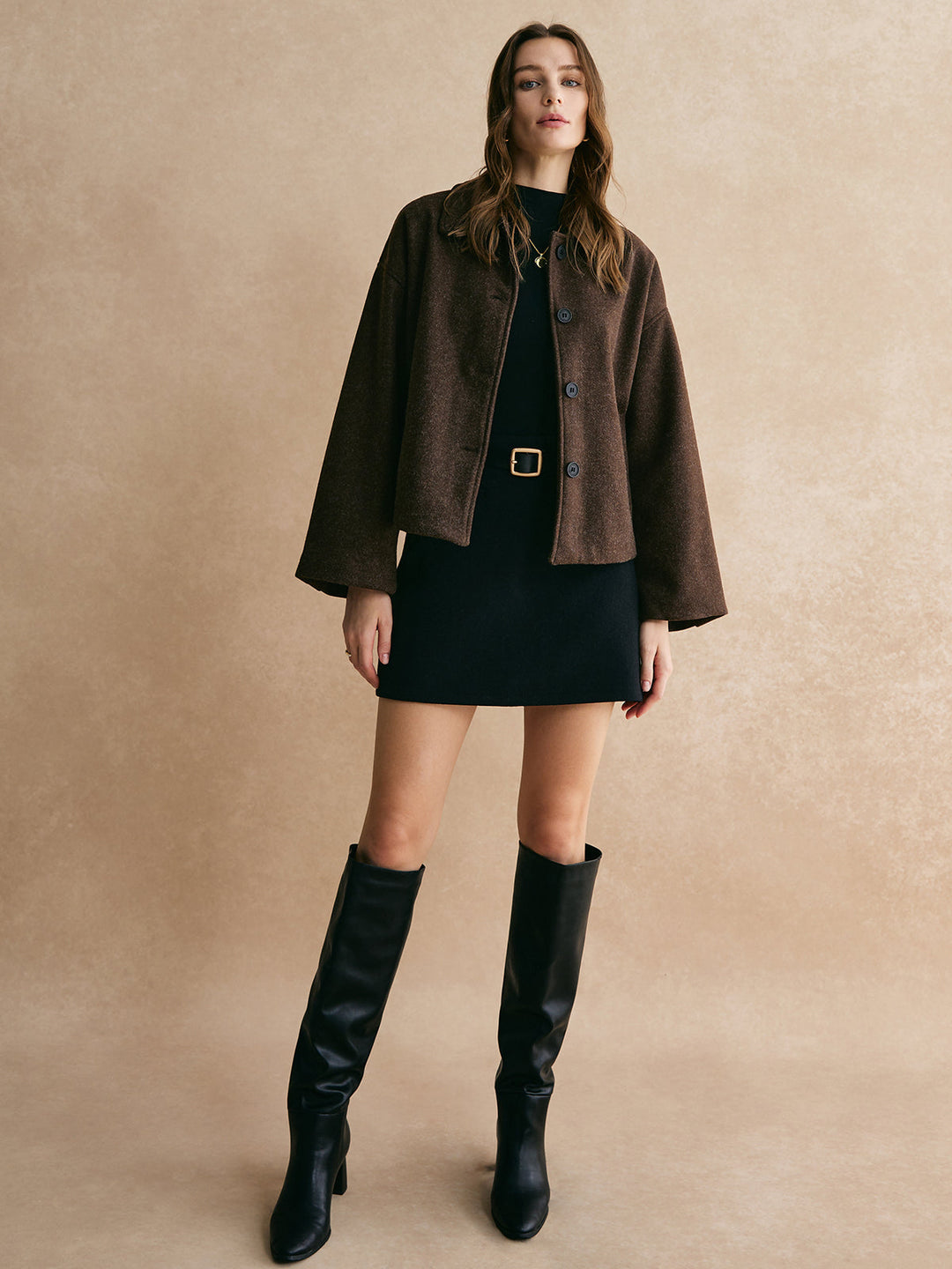 Braune Cape-Jacke