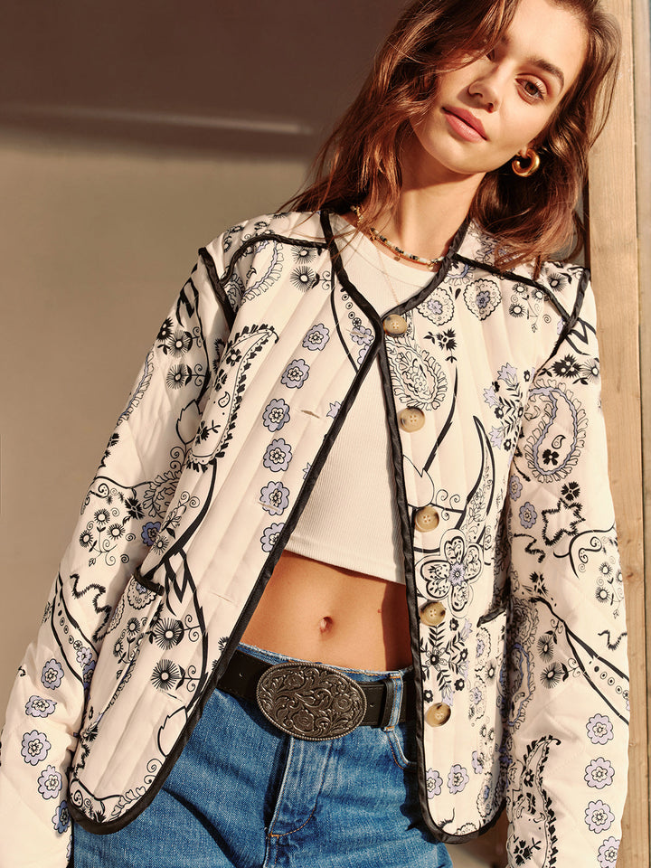 Veste Brodée Blanche