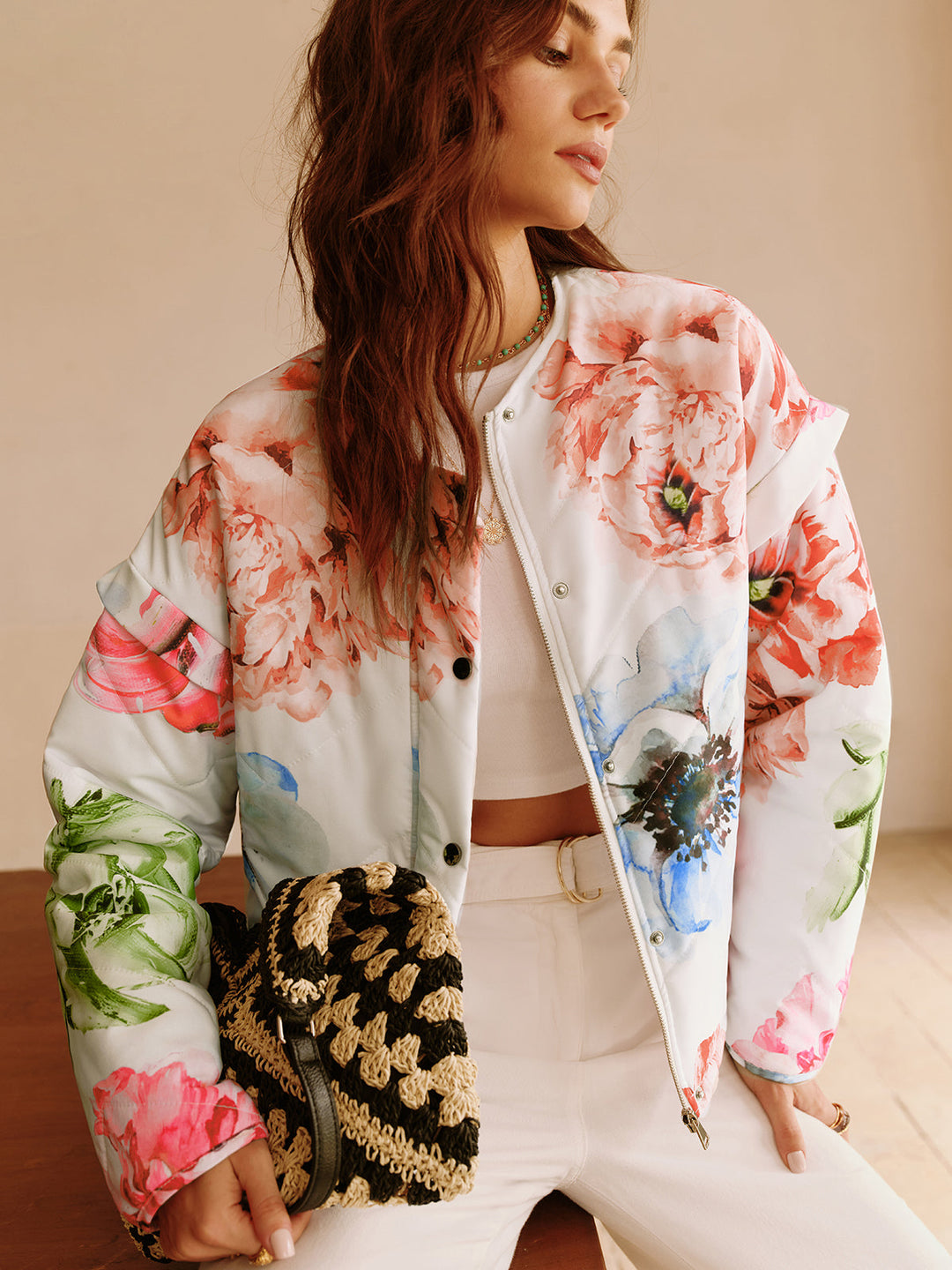 Veste Florale Légère