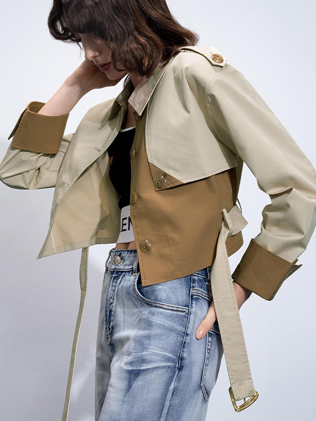 Veste Courte Color-Block
