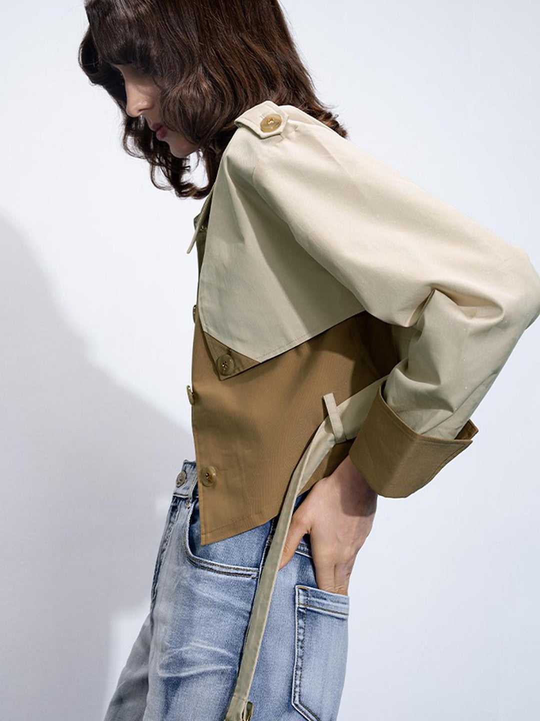 Veste Courte Color-Block