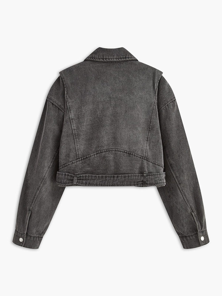 Veste de Motard Noir Courte
