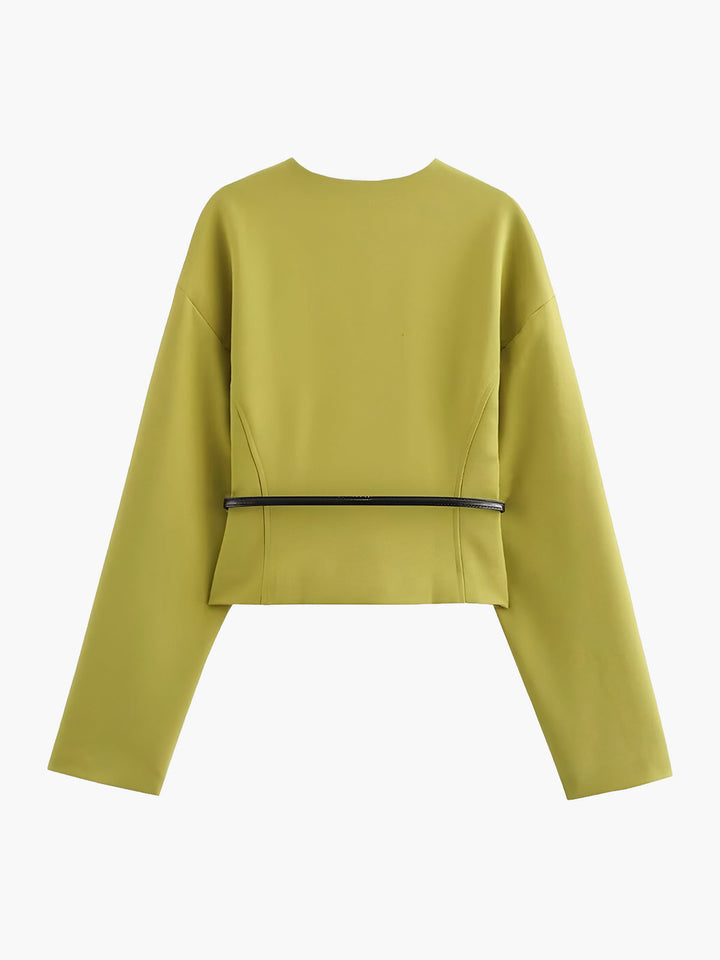 Veste Cintrée Jaune Citron
