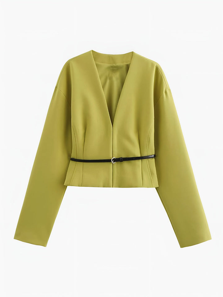 Veste Cintrée Jaune Citron