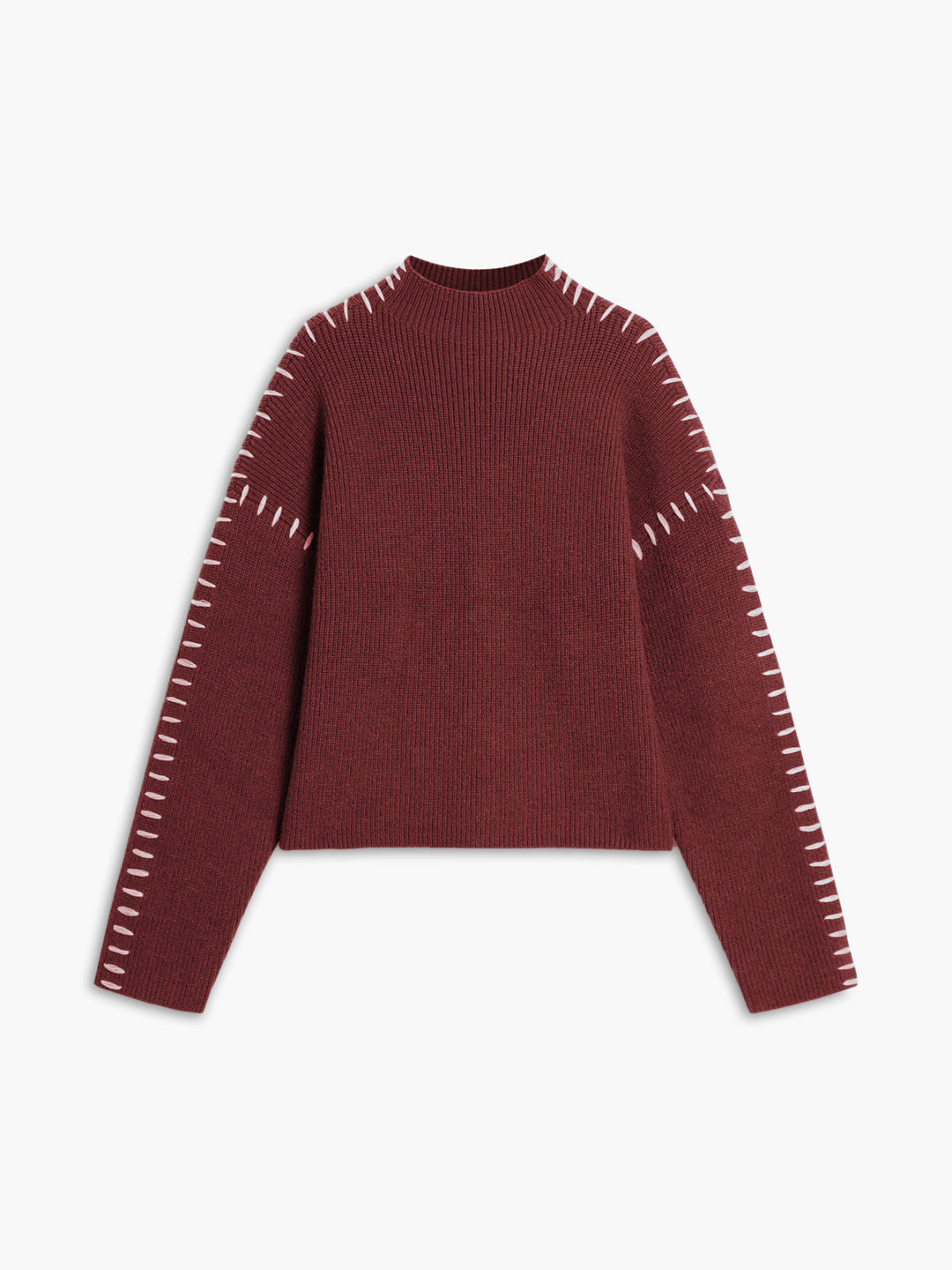 Oversize-Pullover mit Stehkragen