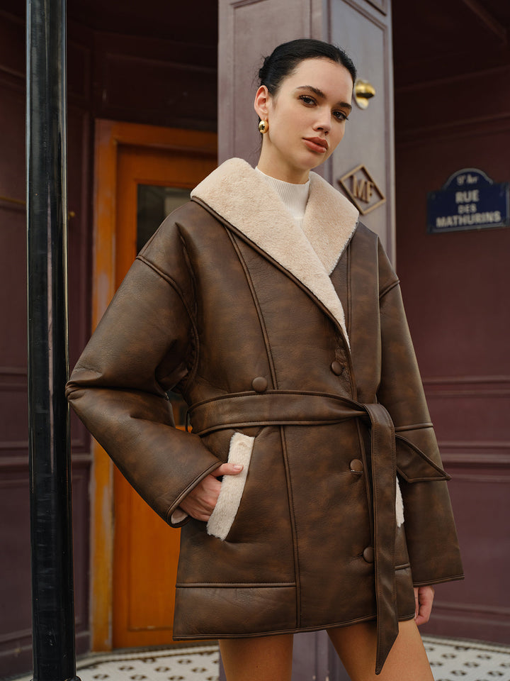 Synthetische Oversize-Jacke