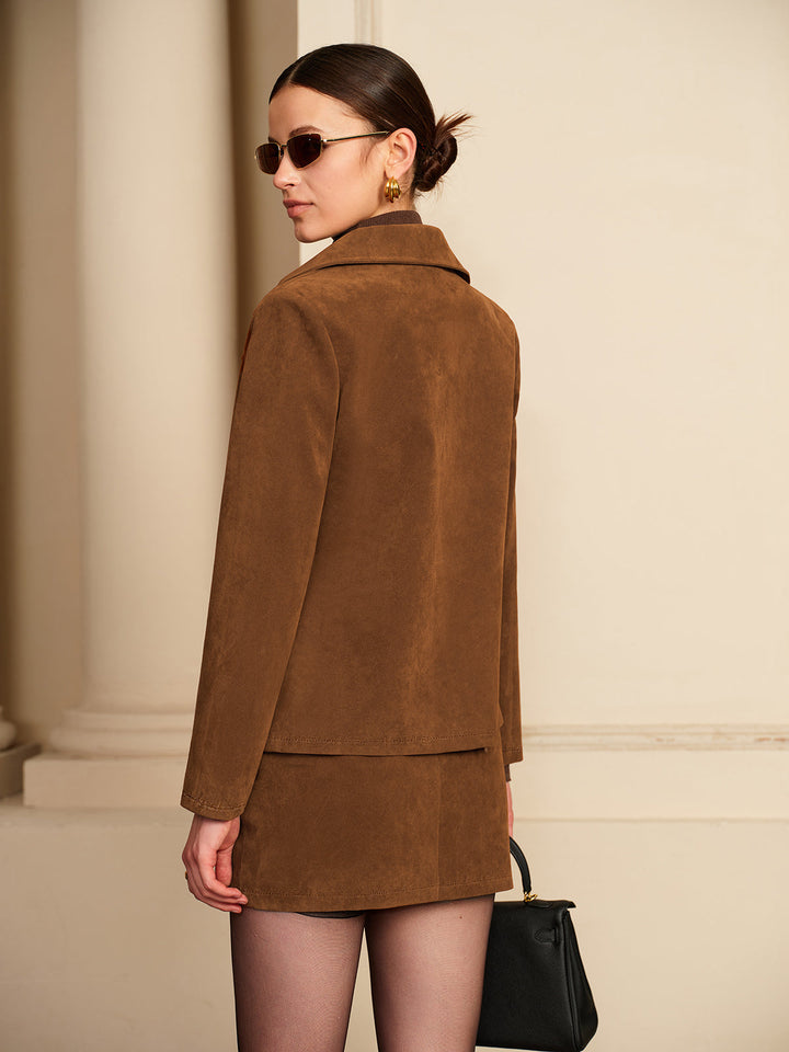Braune Jacke für den Herbst