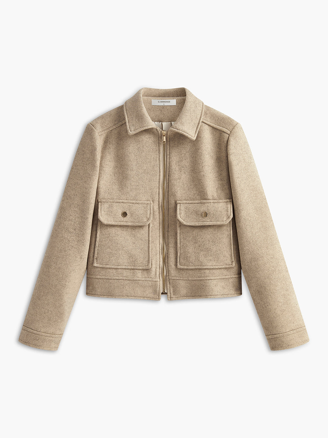 Jacke aus Mischgewebe mit strukturierter Form