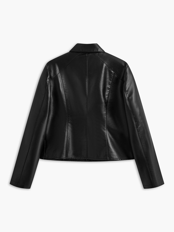 Veste Courte Synthétique Détails Cloutés