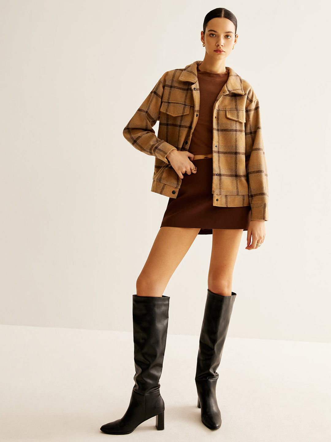 Karierte Jacke