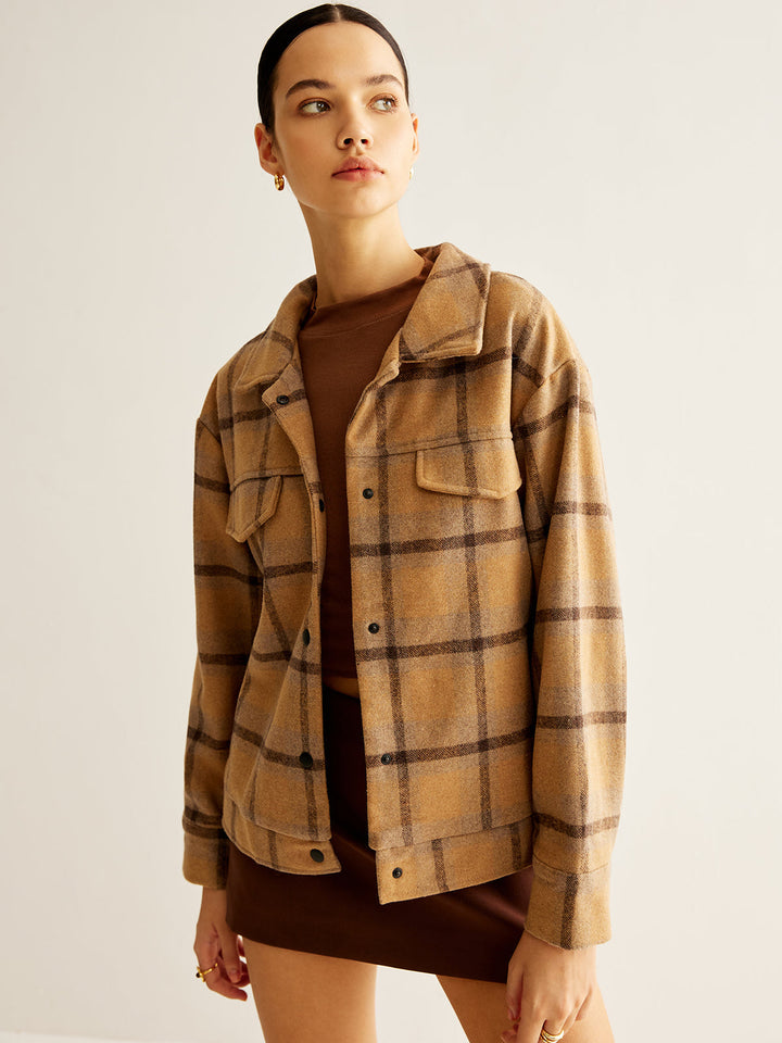 Karierte Jacke