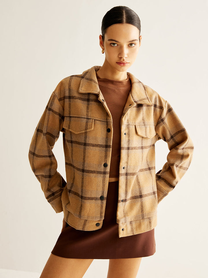 Karierte Jacke