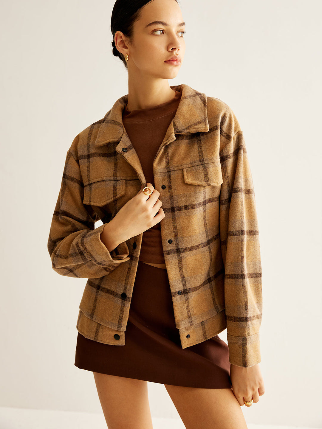 Karierte Jacke