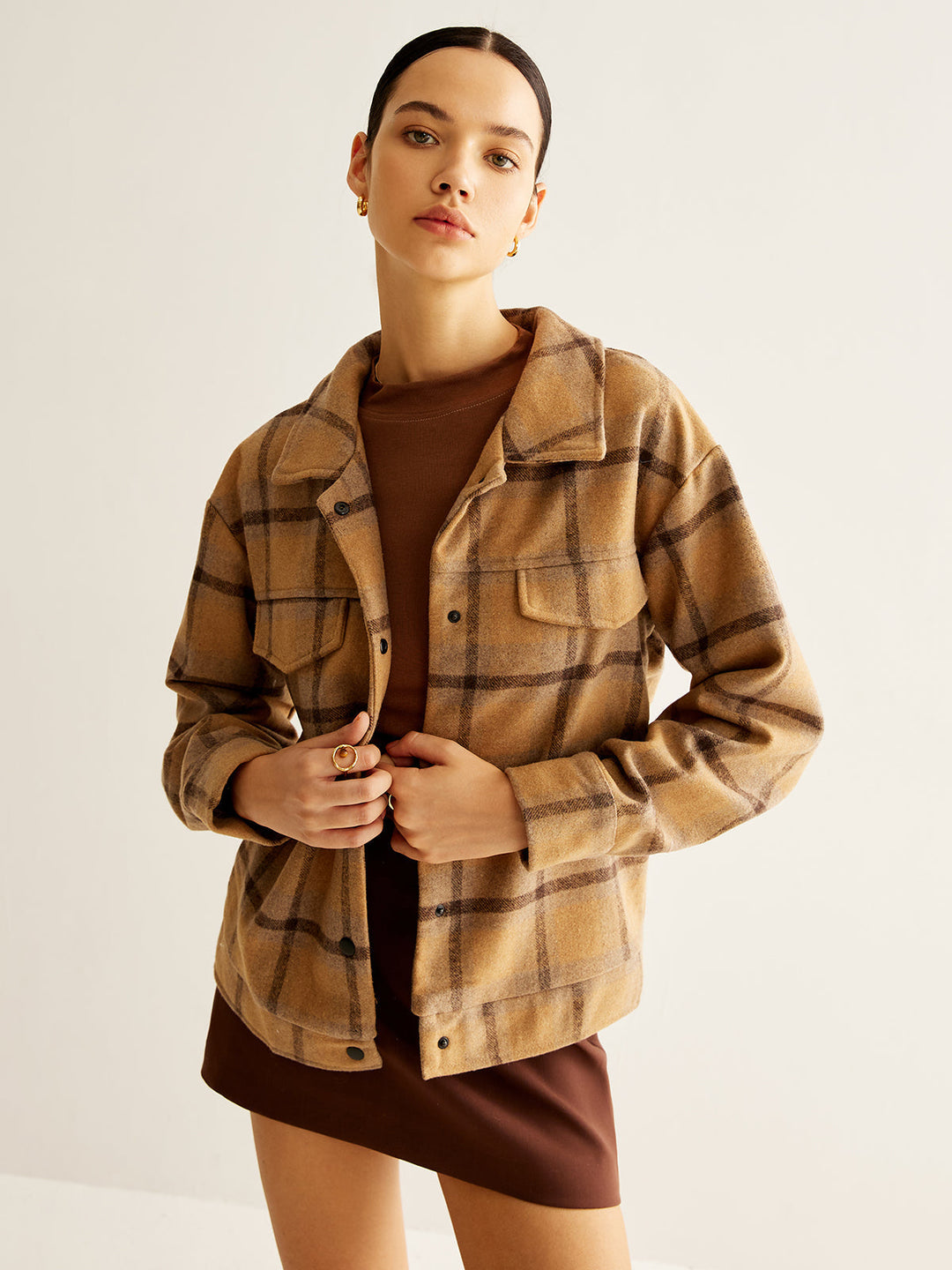 Karierte Jacke