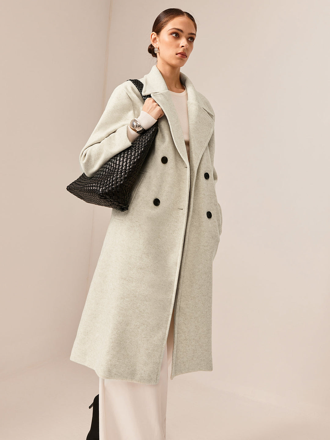 Trench Long Blanc Cassé