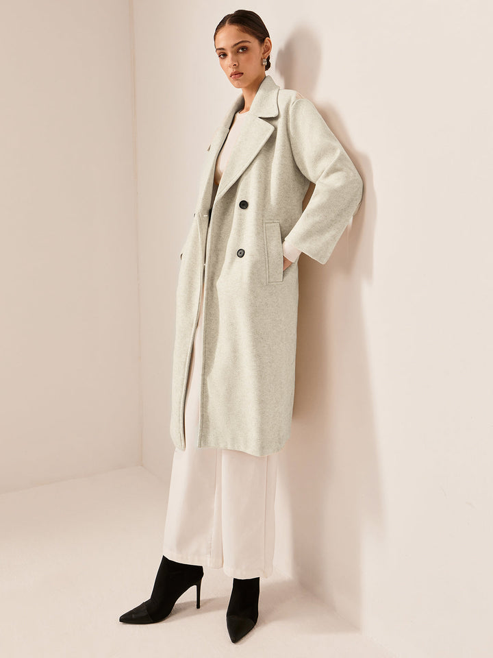 Trench Long Blanc Cassé