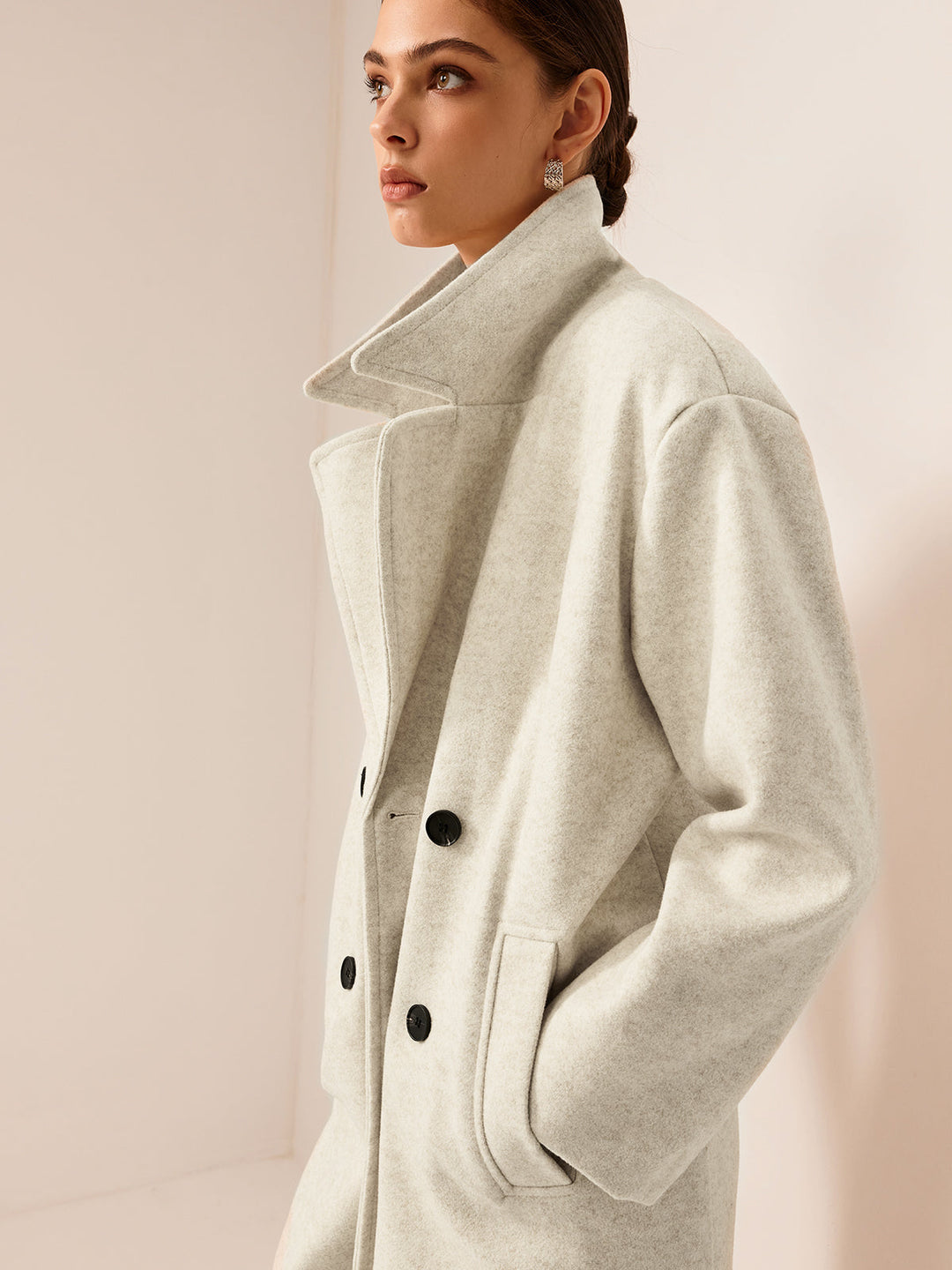 Trench Long Blanc Cassé
