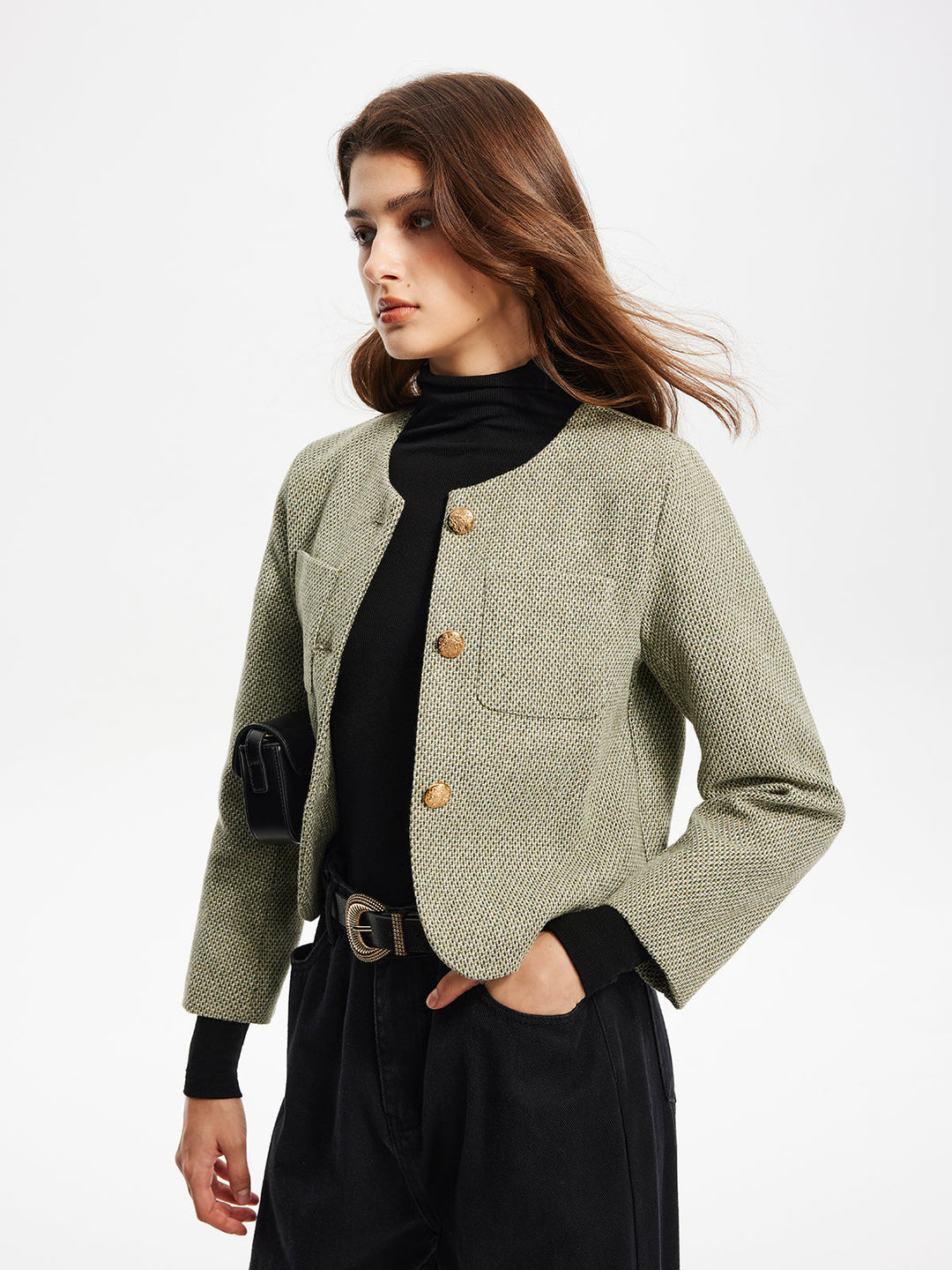 Veste Courte Vert Clair
