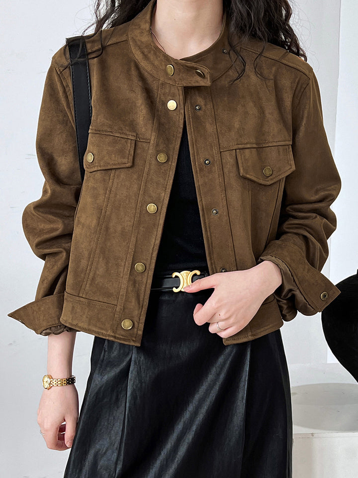 Veste Courte Marron Clair