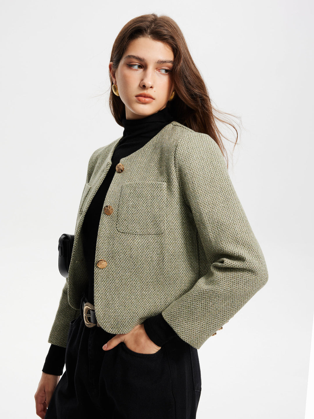 Veste Courte Vert Clair