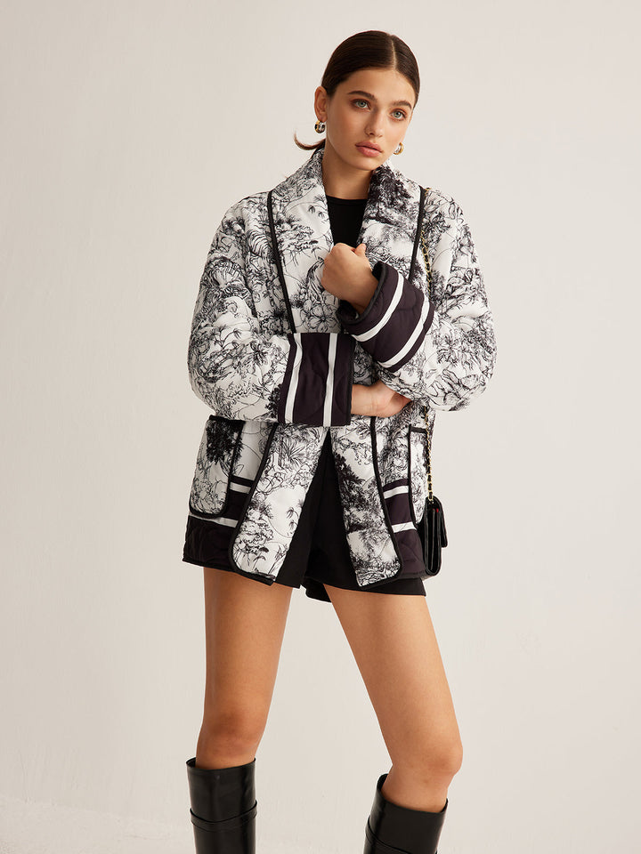 Bedruckte Kimono-Jacke