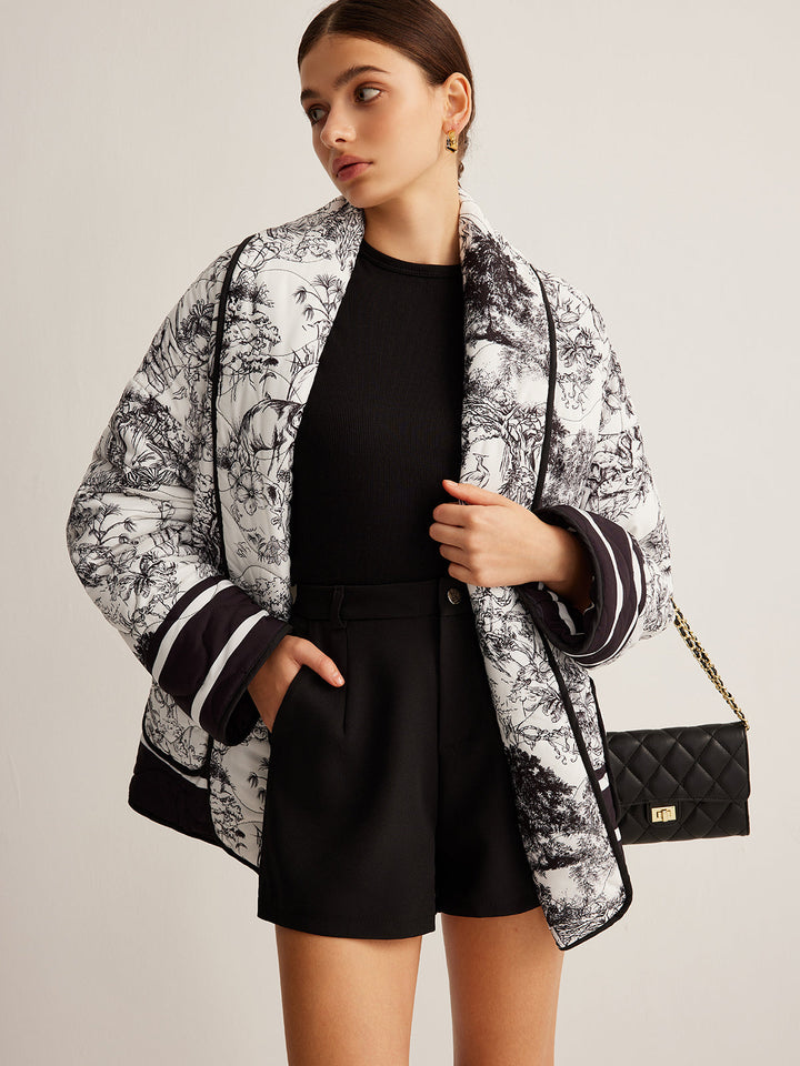 Bedruckte Kimono-Jacke