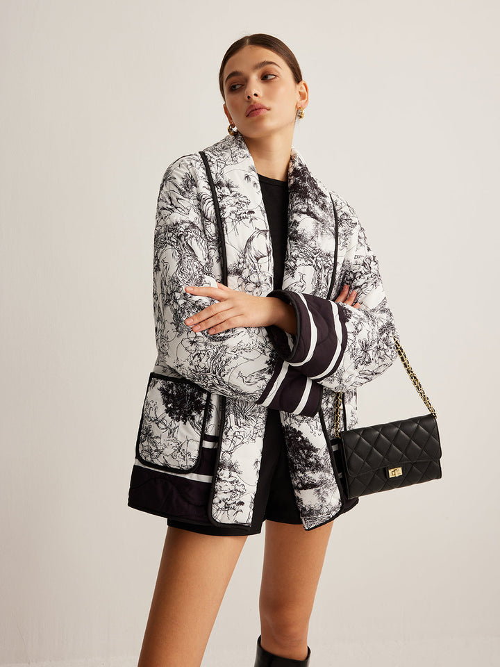 Bedruckte Kimono-Jacke