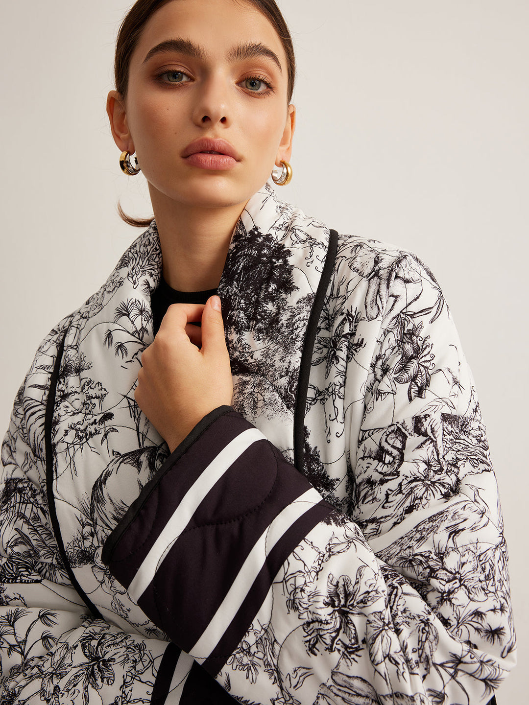 Bedruckte Kimono-Jacke